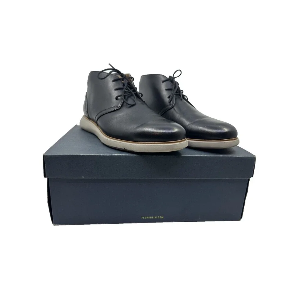 Florsheim Men's Fuel Plain Toe Chukka BT Black Boot US 10.5 14241-001 NEW OPN BX